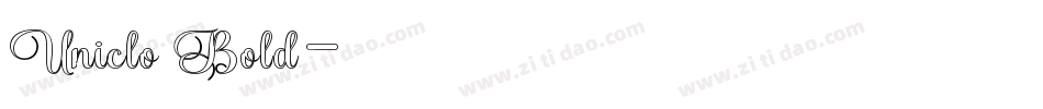Uniclo Bold字体转换